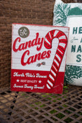 Wooden Candy Cane Sign