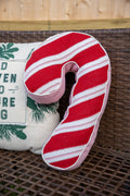 Vintage Candy Cane Toss Pillow