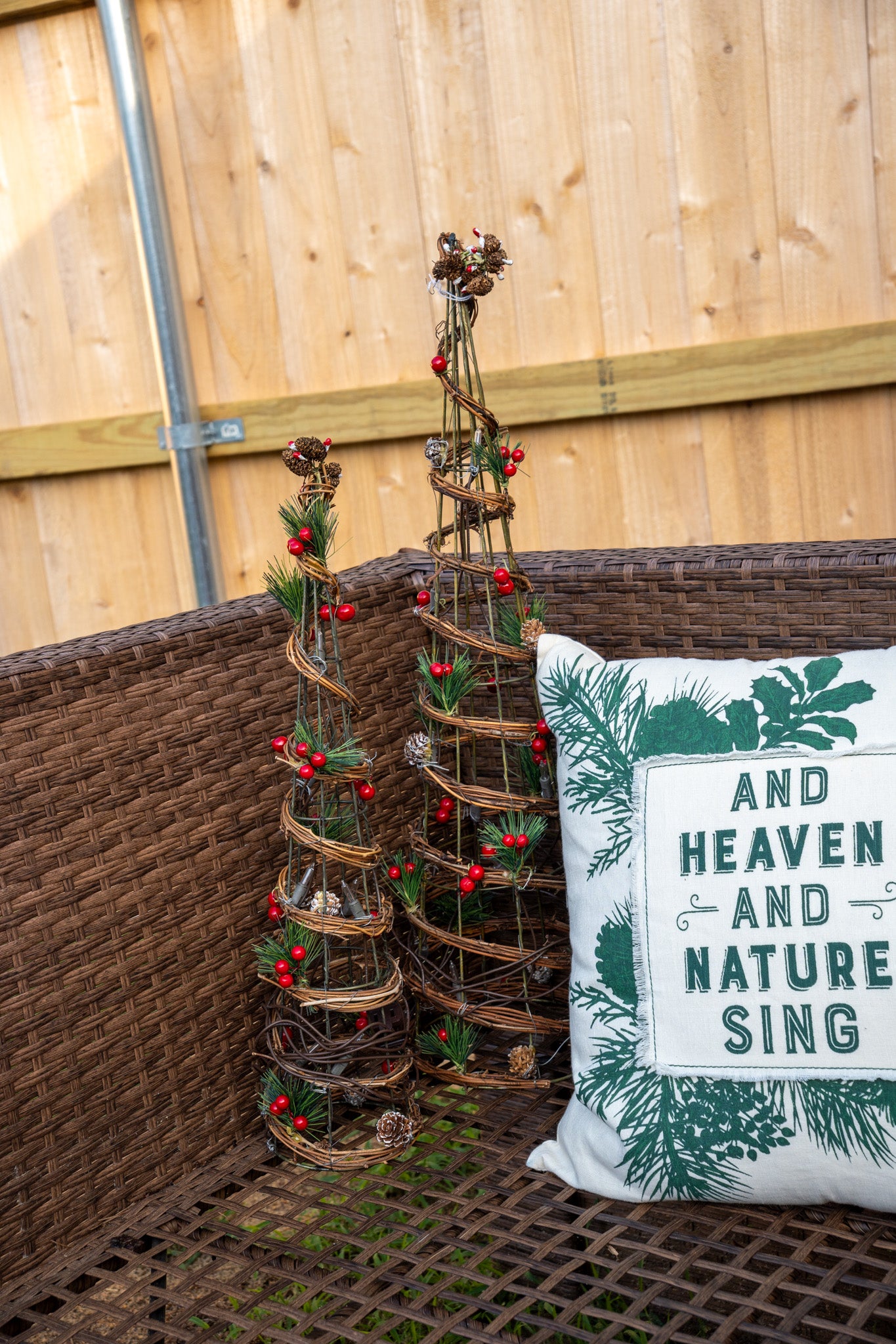 "Heaven and Nature Sing" Christmas Throw Pillow