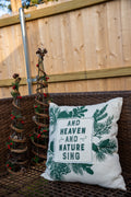 "Heaven and Nature Sing" Christmas Throw Pillow