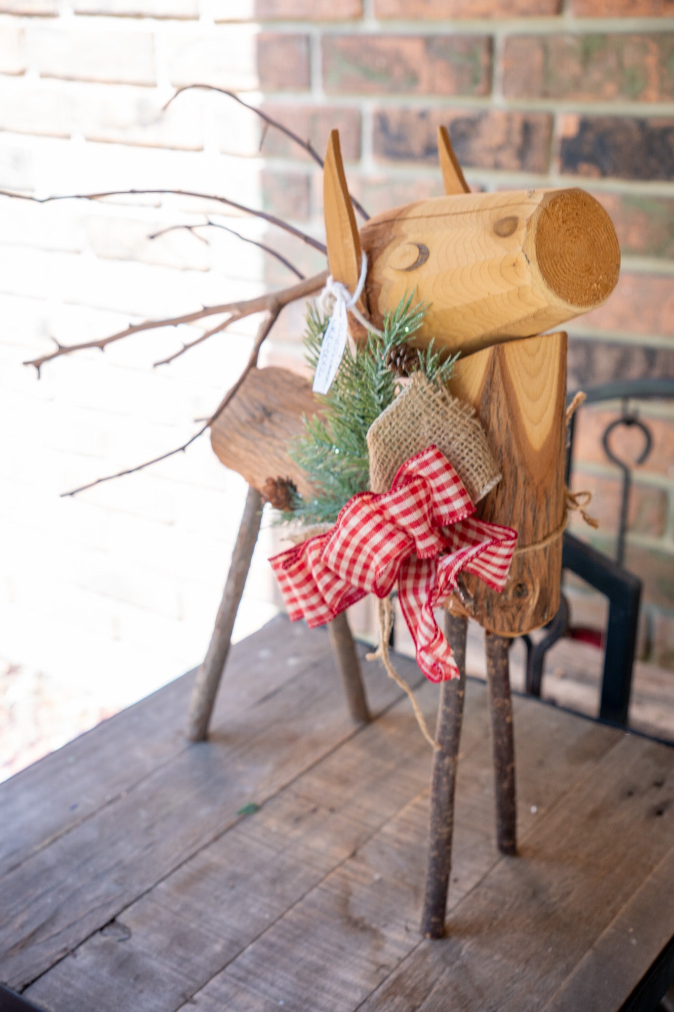 Wooden Handcrafted Reindeer