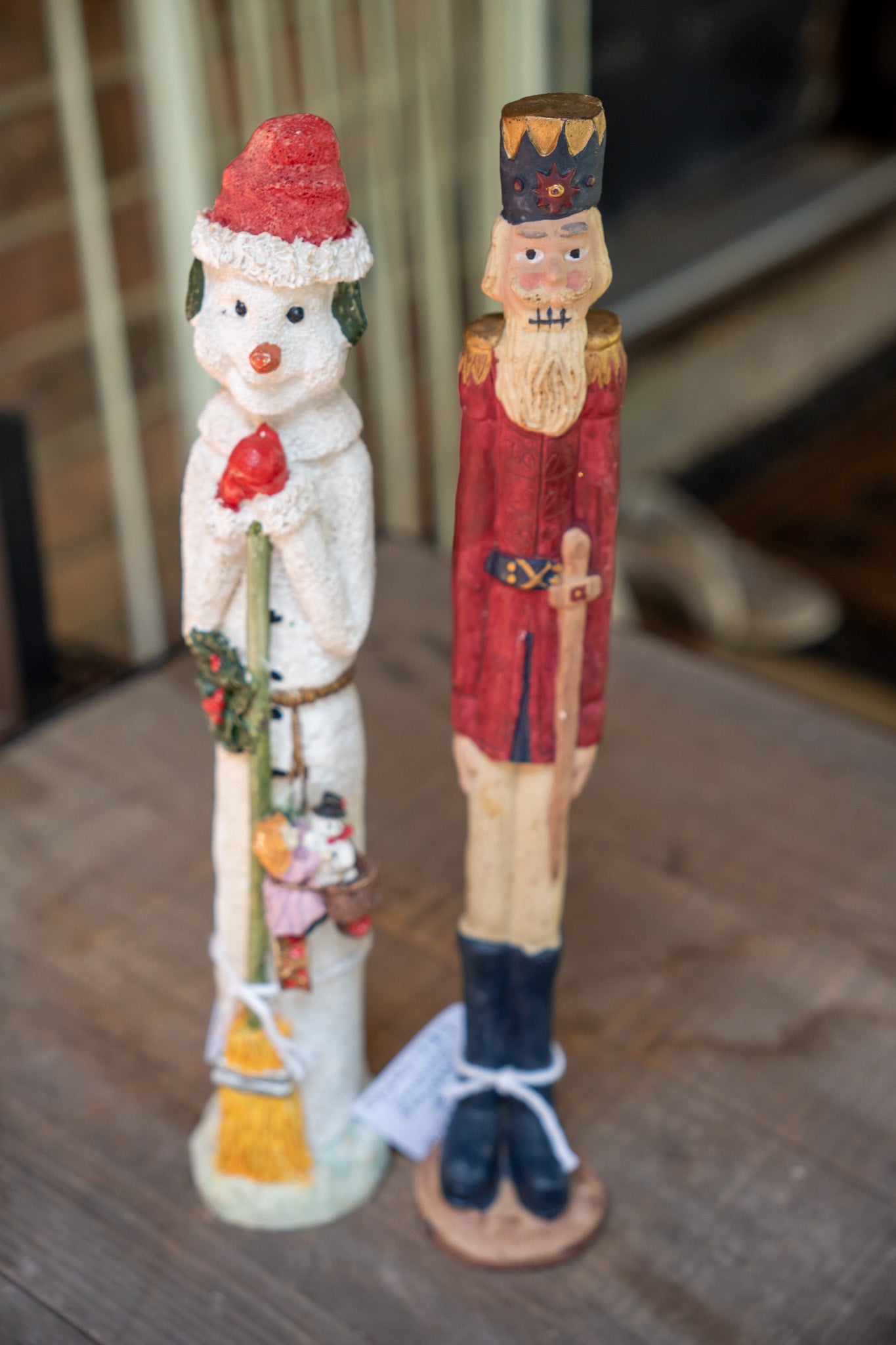 Vintage Pencil Snowman Figurine