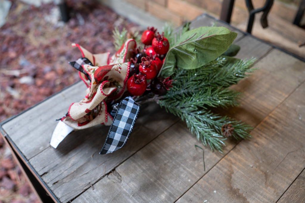 Handmade Christmas Floral with Bow