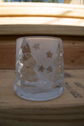 Heavy Glass "Tree" Candle Holder