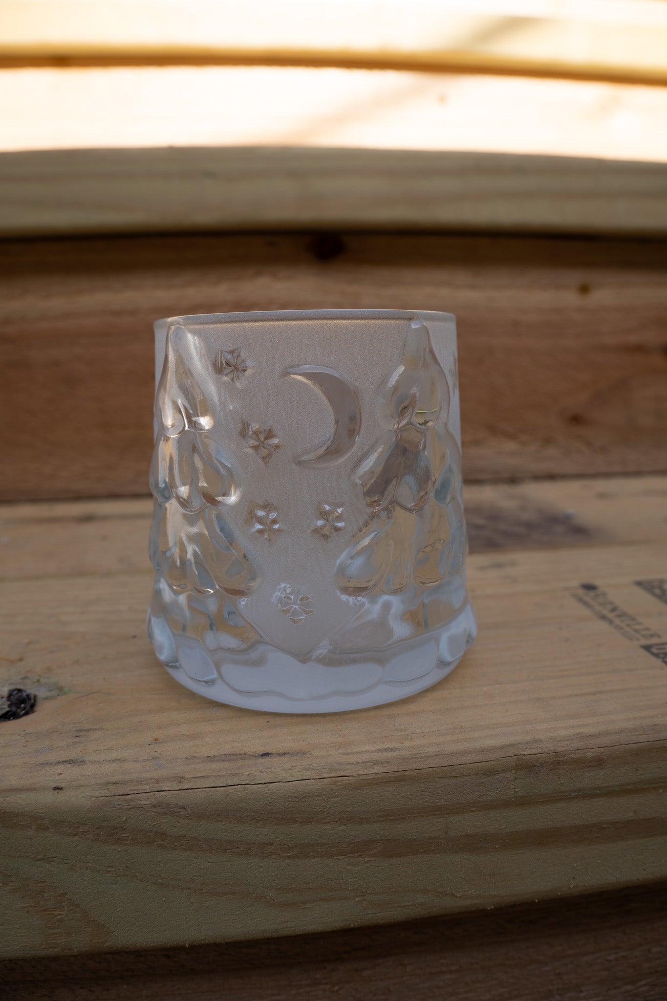 Heavy Glass "Tree" Candle Holder