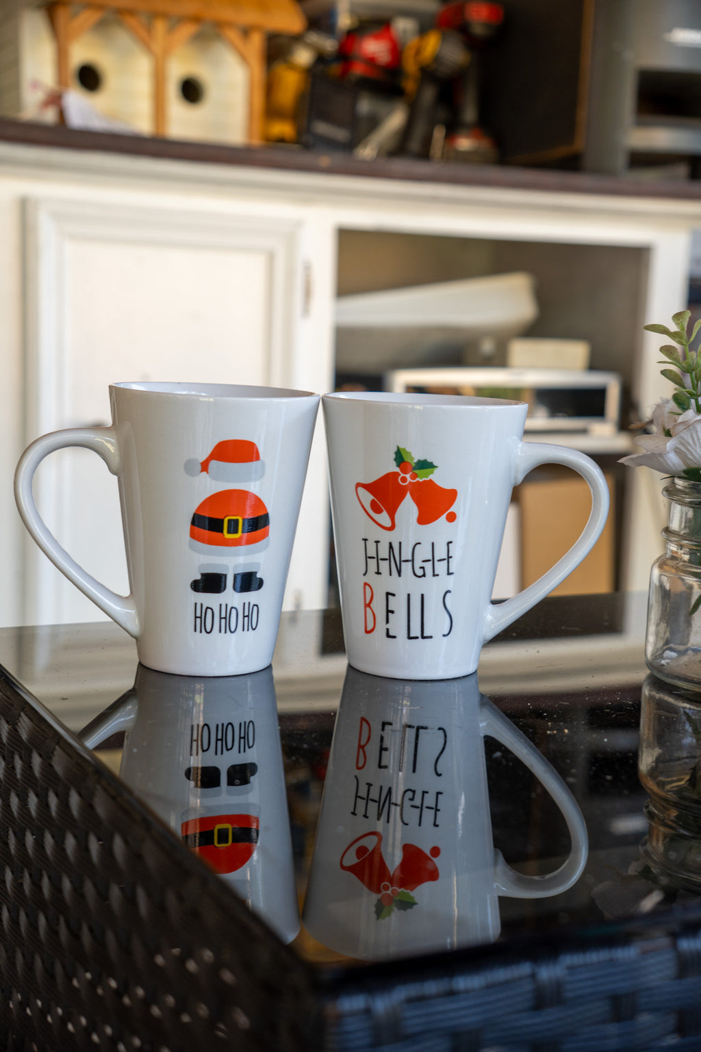 Tall Christmas Mug Set — 2-Pc