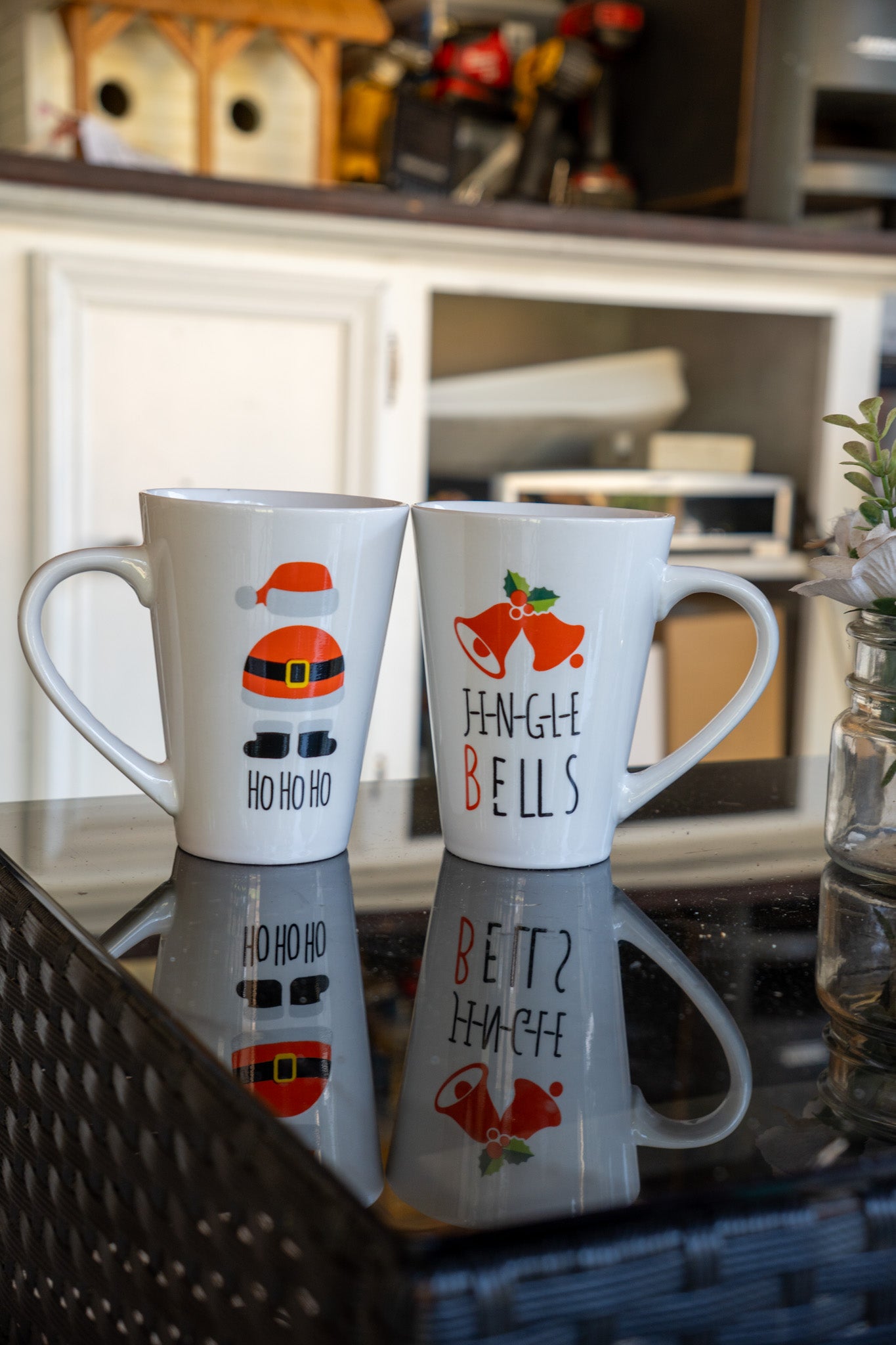 Tall Christmas Mug Set — 2-Pc