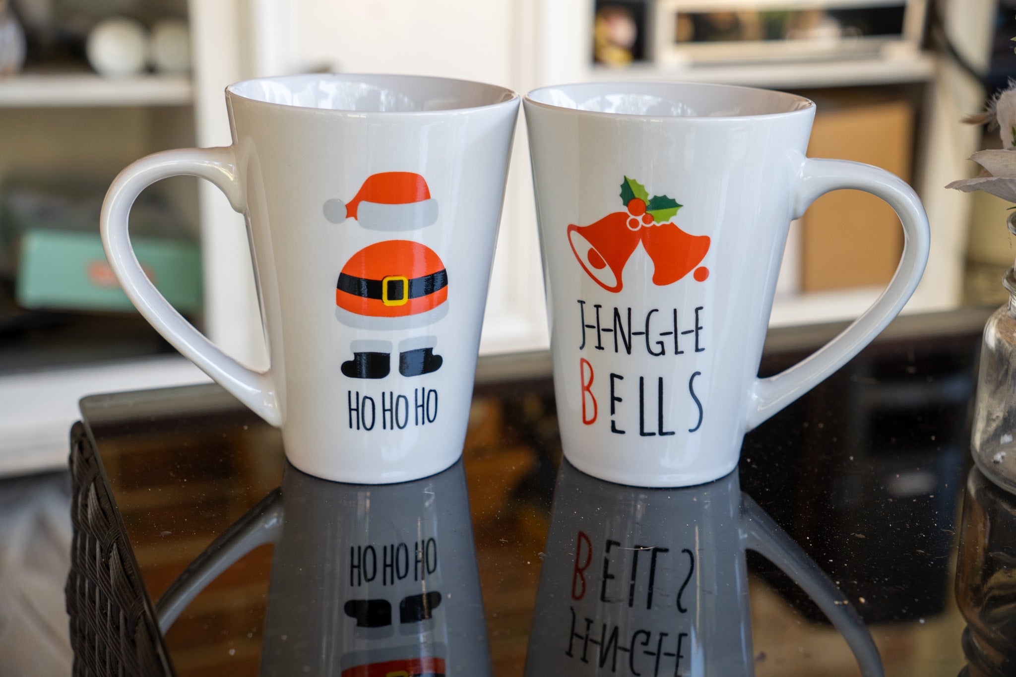Tall Christmas Mug Set — 2-Pc