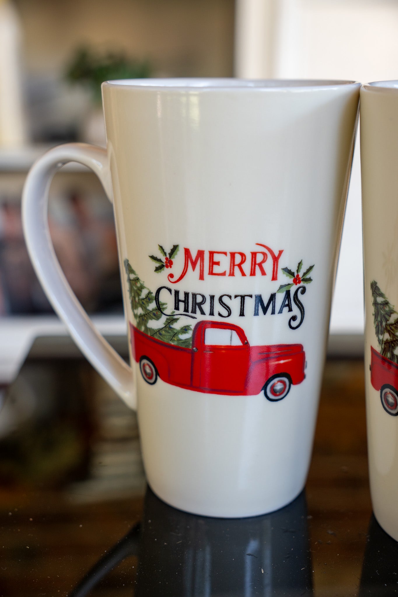 Tall Latte Christmas Truck Mug Set — 2-Pc