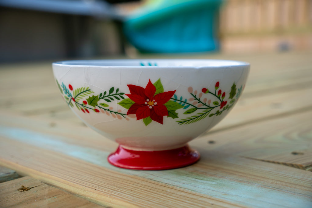 "Holiday Time" Earthenware Dip & Spreader Bowl
