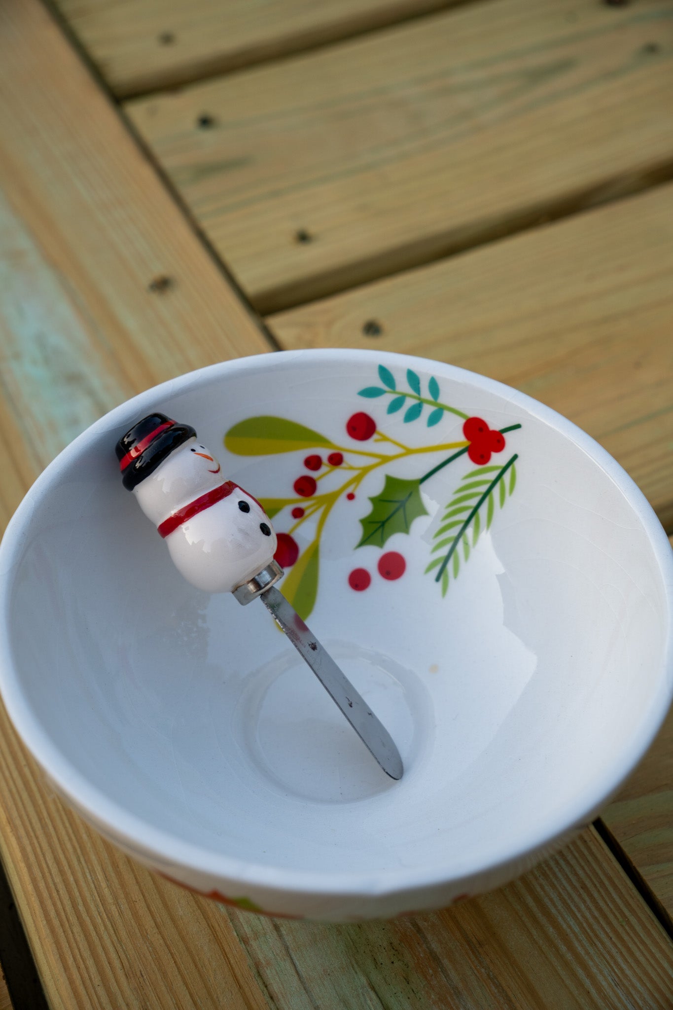 "Holiday Time" Earthenware Dip & Spreader Bowl