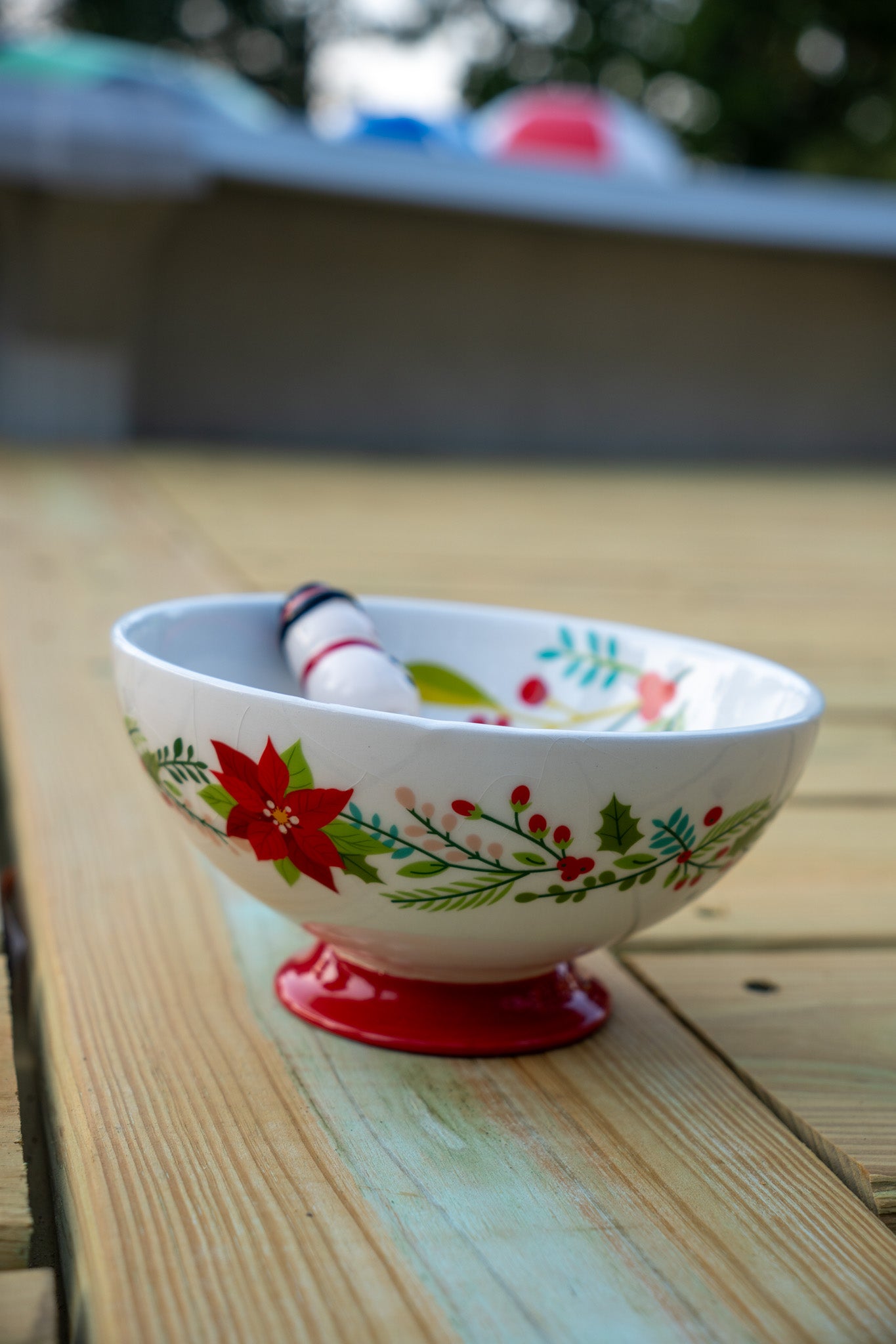 "Holiday Time" Earthenware Dip & Spreader Bowl