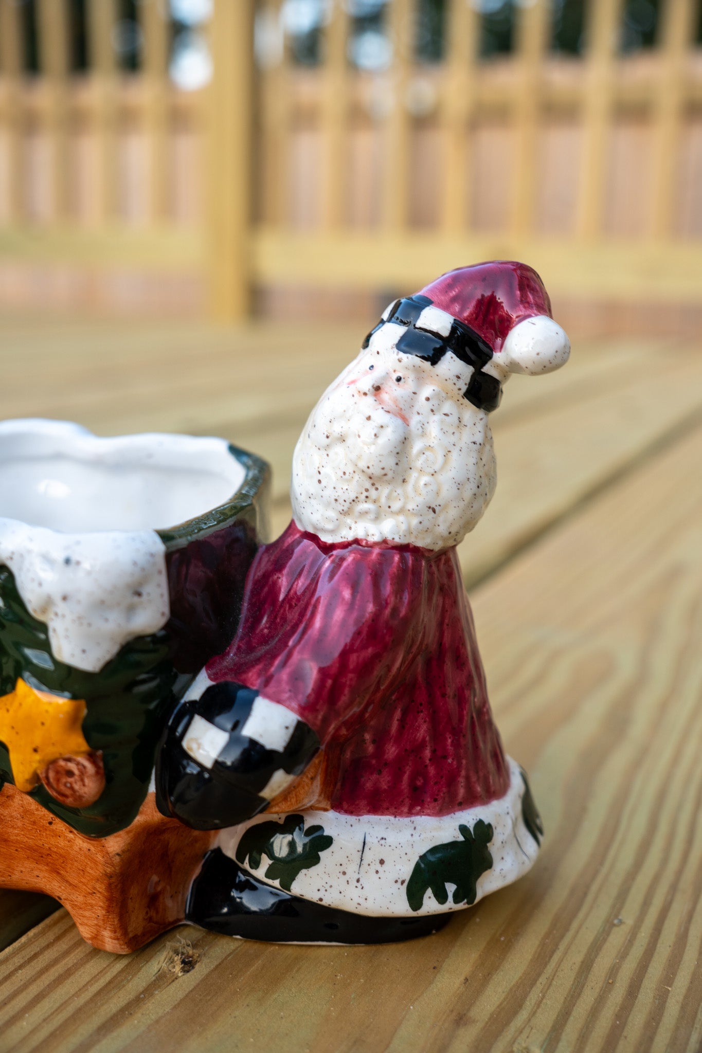 Ceramic Vintage Santa Candy Dish