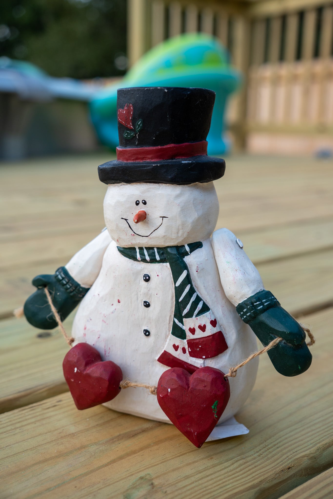 Wooden Snowman Carving by Midwest