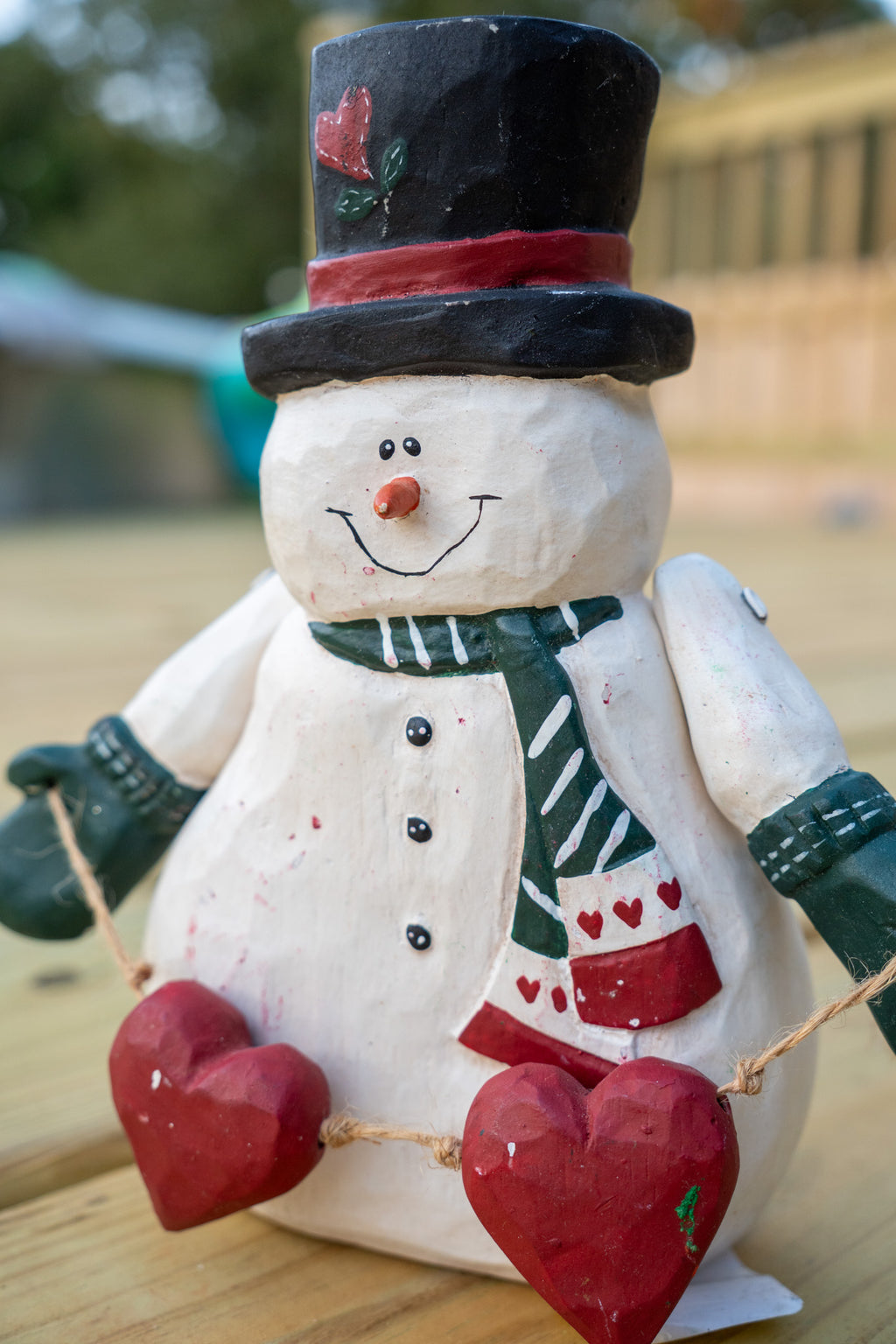 Wooden Snowman Carving by Midwest
