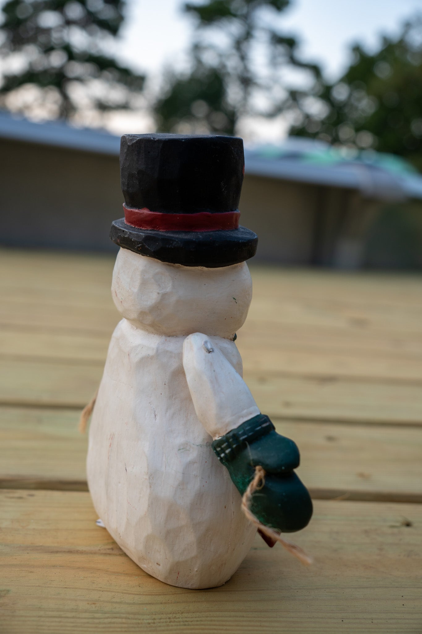 Wooden Snowman Carving by Midwest
