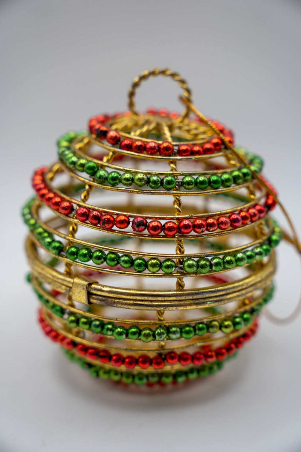 Vintage Beaded Cage Style Ornament