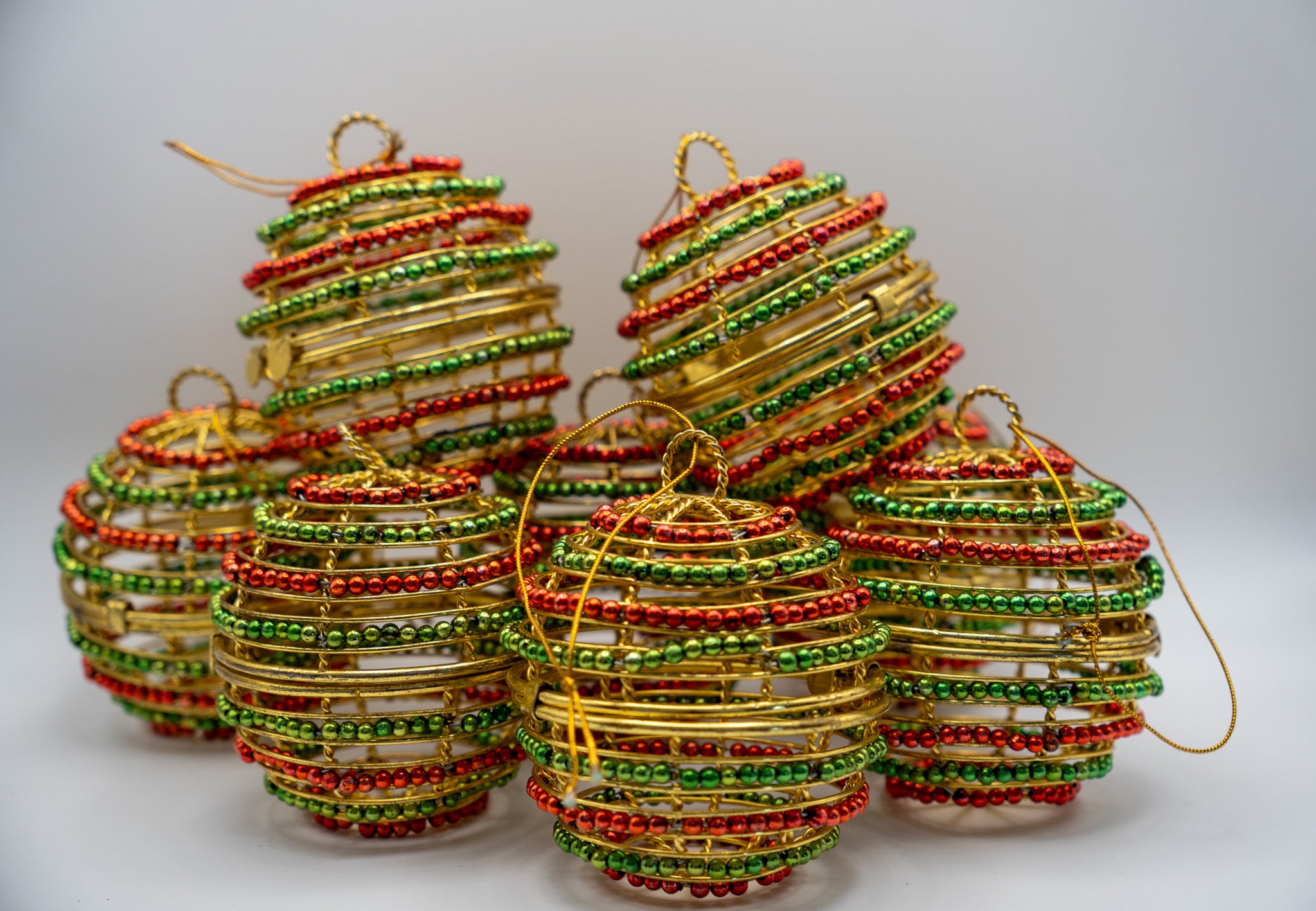 Vintage Beaded Cage Style Ornament