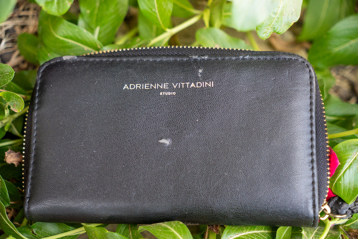 Adrienne Vittadini Black Wristlet Wallet