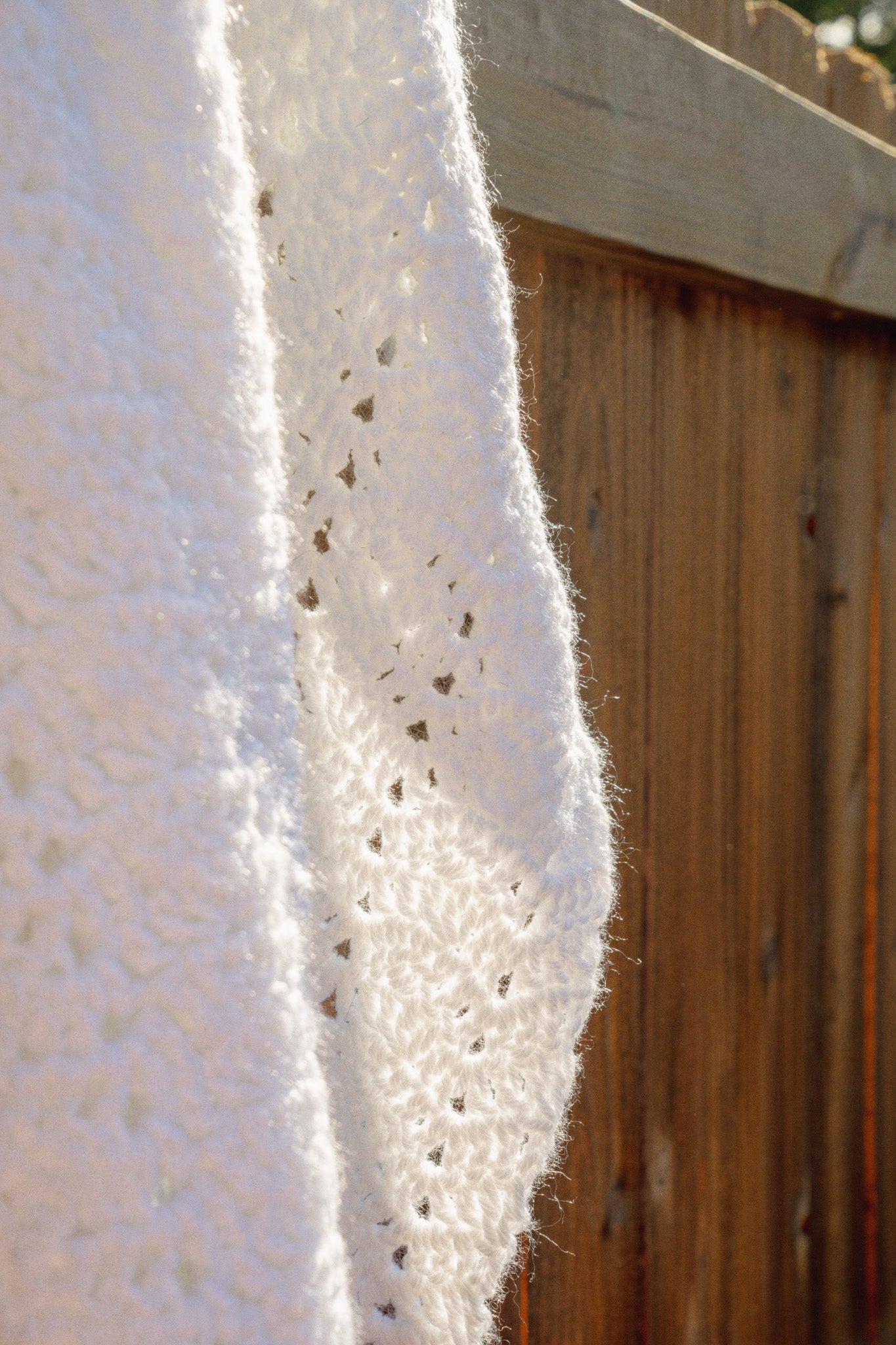 Crochet White Baby Blanket