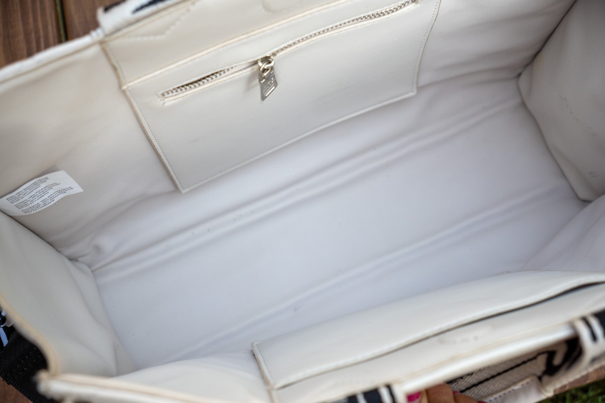 Steve Madden White Faux Leather Quilted Bag