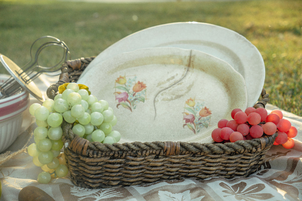 Vintage Tulip Oval Serving Platter