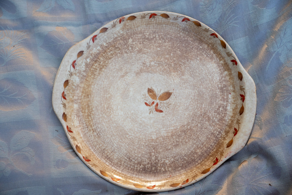 Metlox Poppytrail Vernonware "Sherwood" Round Serving Platter with Handles