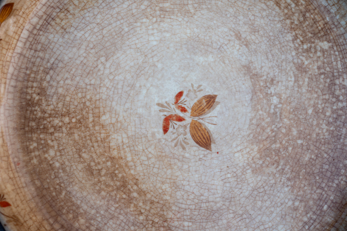 Metlox Poppytrail Vernonware "Sherwood" Round Serving Platter with Handles