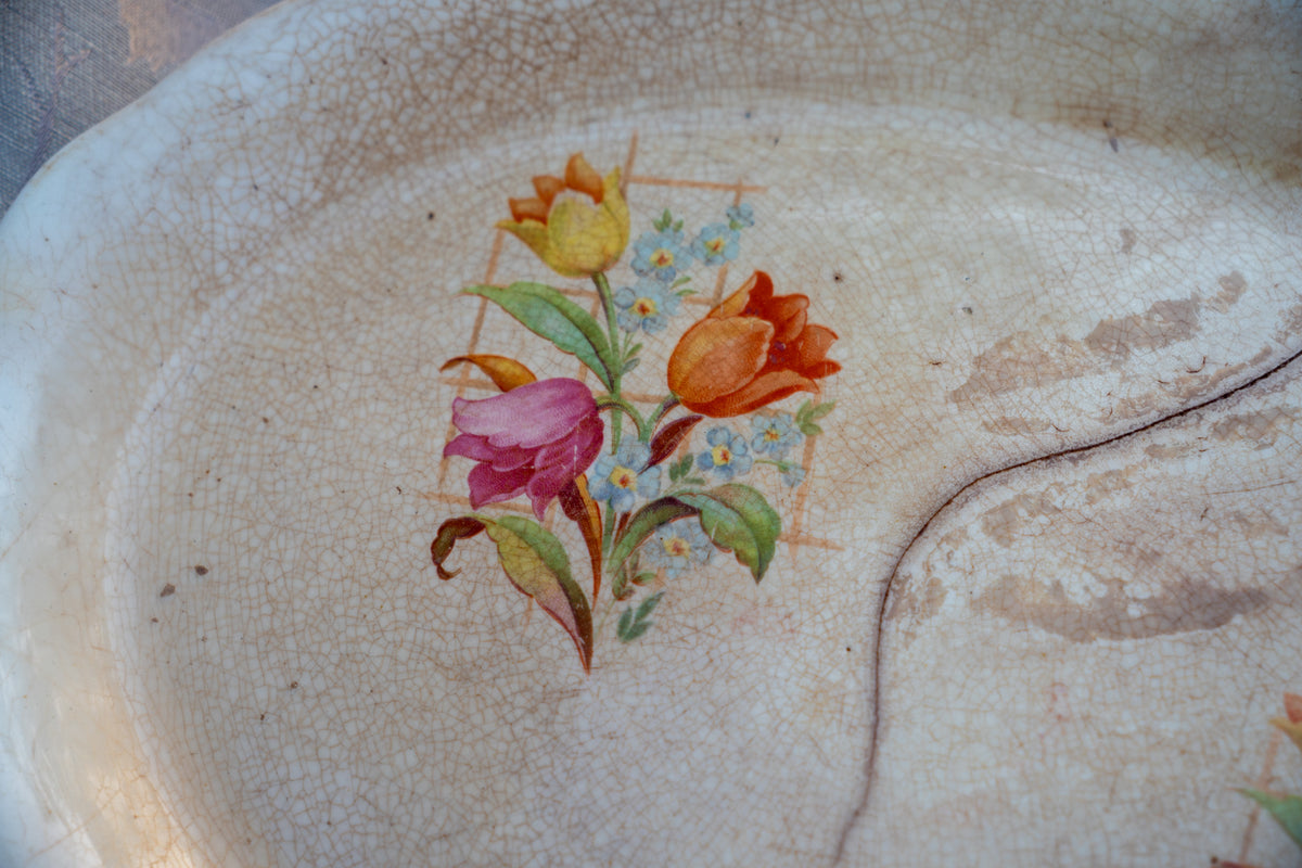 Vintage Tulip Oval Serving Platter