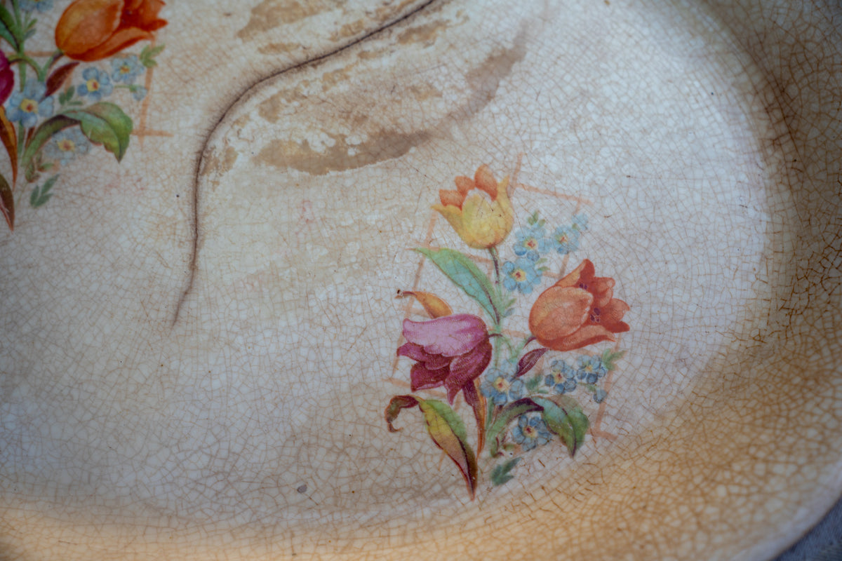 Vintage Tulip Oval Serving Platter