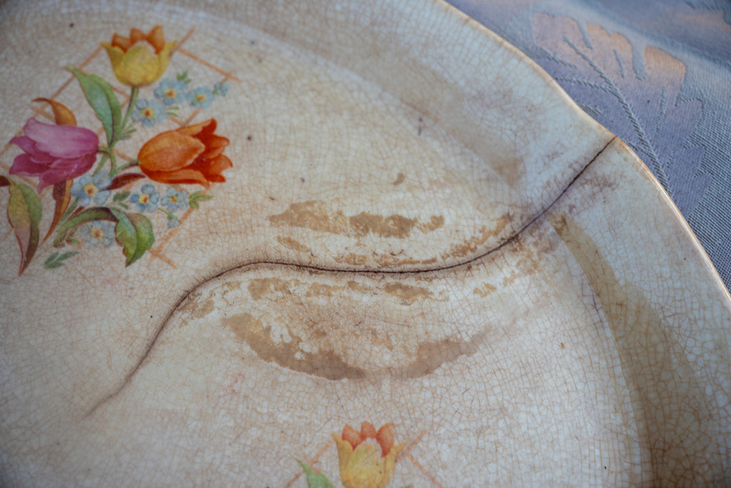 Vintage Tulip Oval Serving Platter