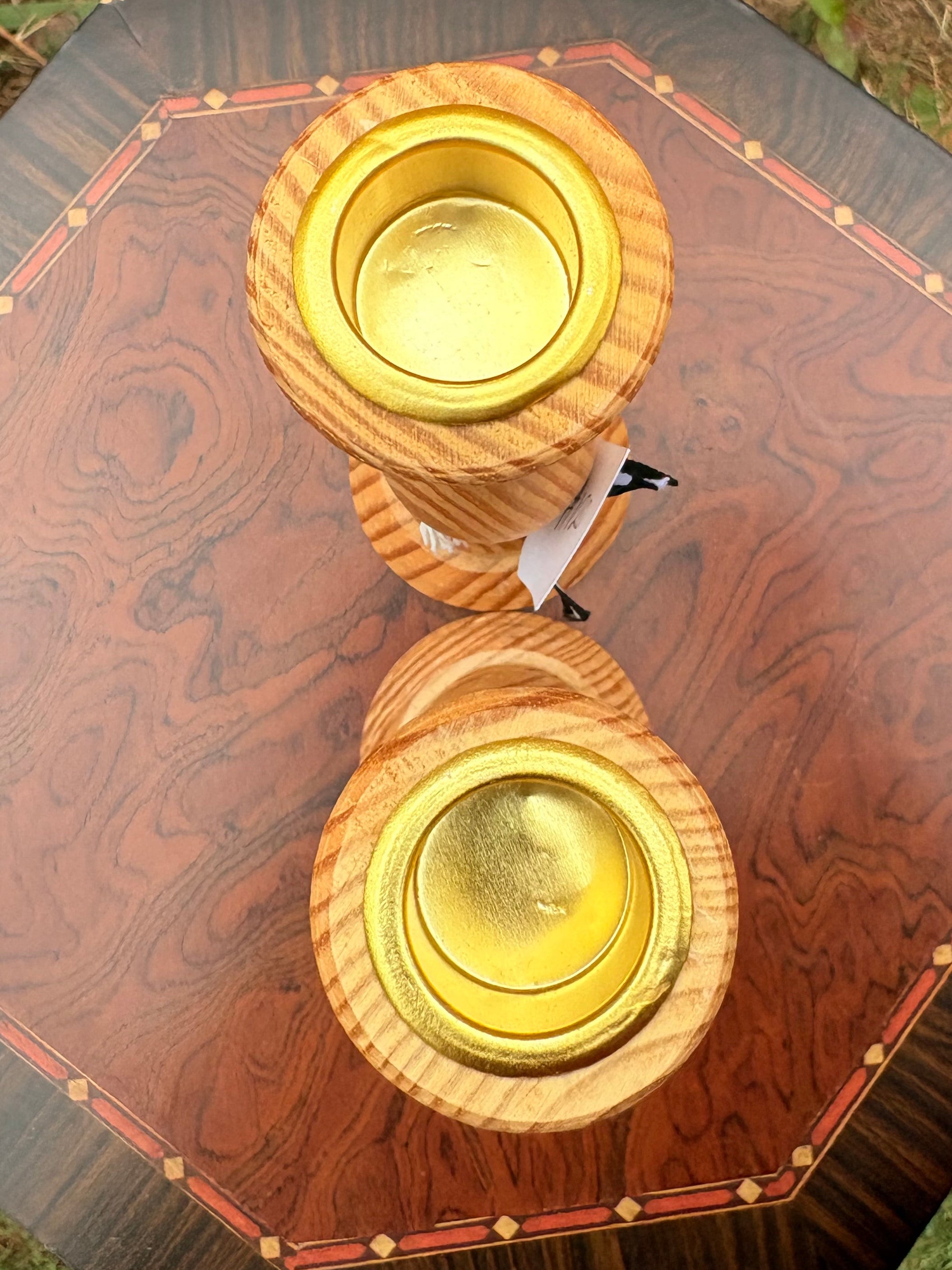 Wooden Taper Candle Holders