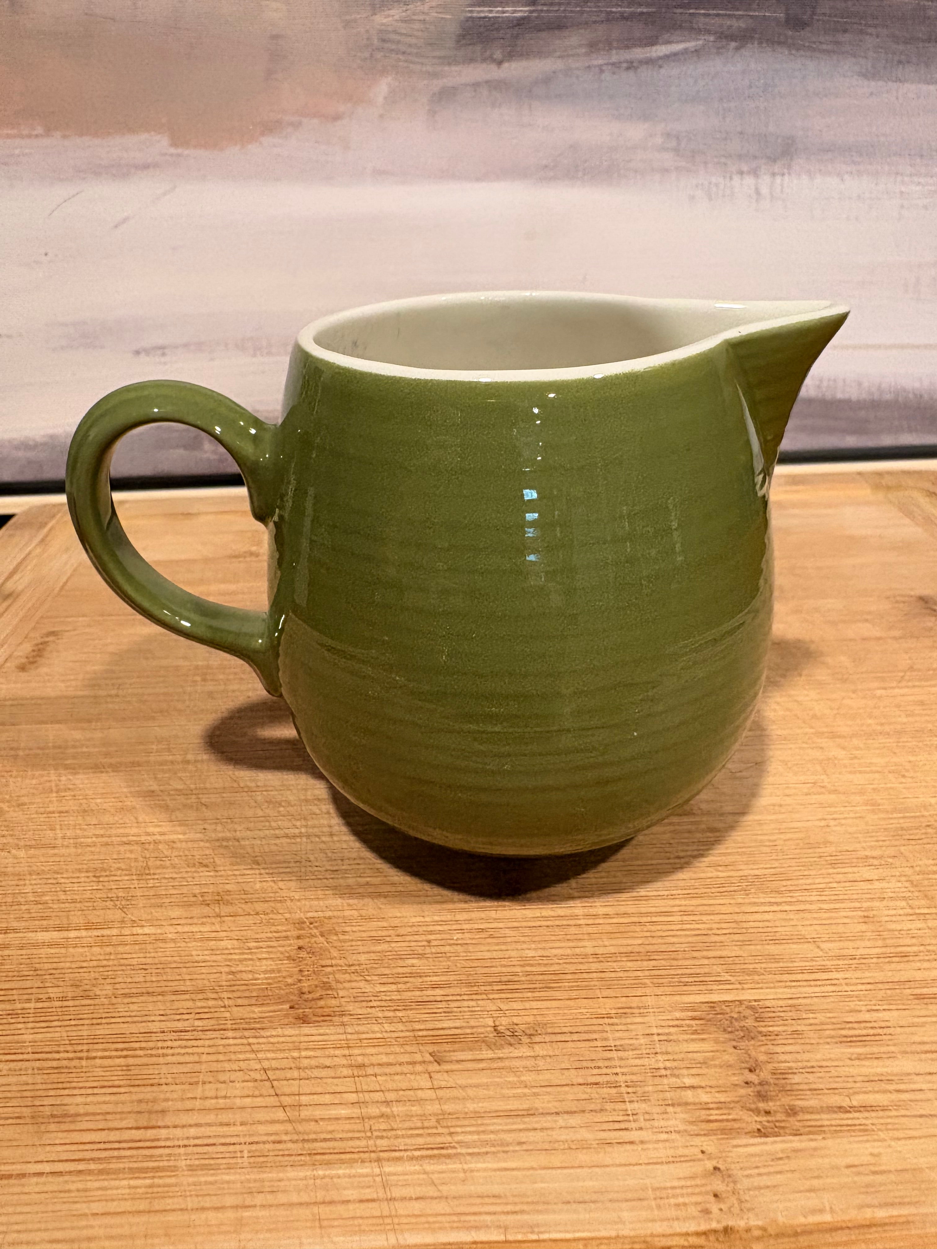El Verde Green Ironstone Creamer