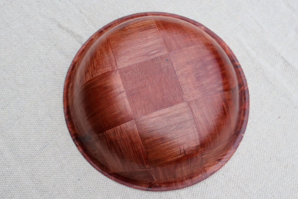 Woven Wood Serving Bowl, 8"