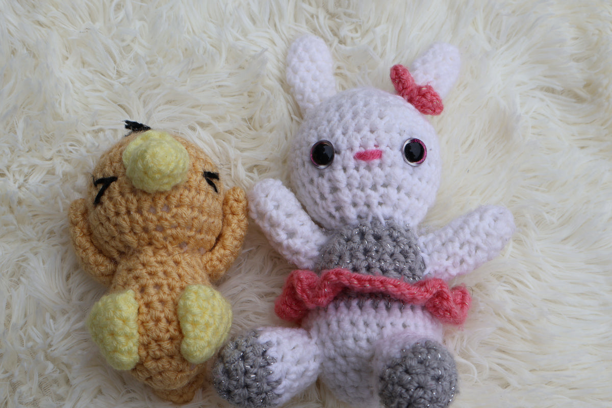 Bunny & Chick Crouchette Stuffed Animals