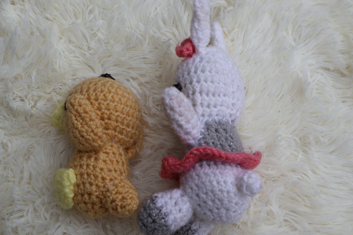 Bunny & Chick Crouchette Stuffed Animals