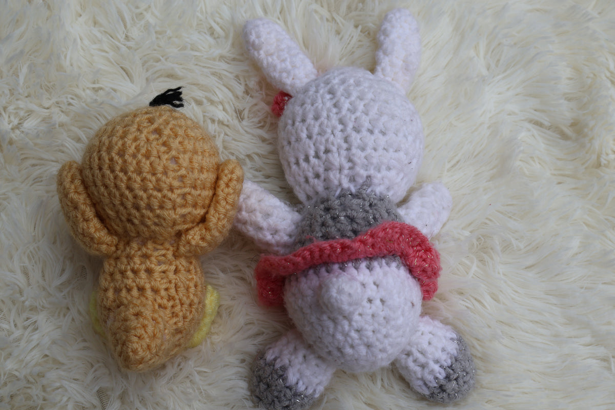 Bunny & Chick Crouchette Stuffed Animals