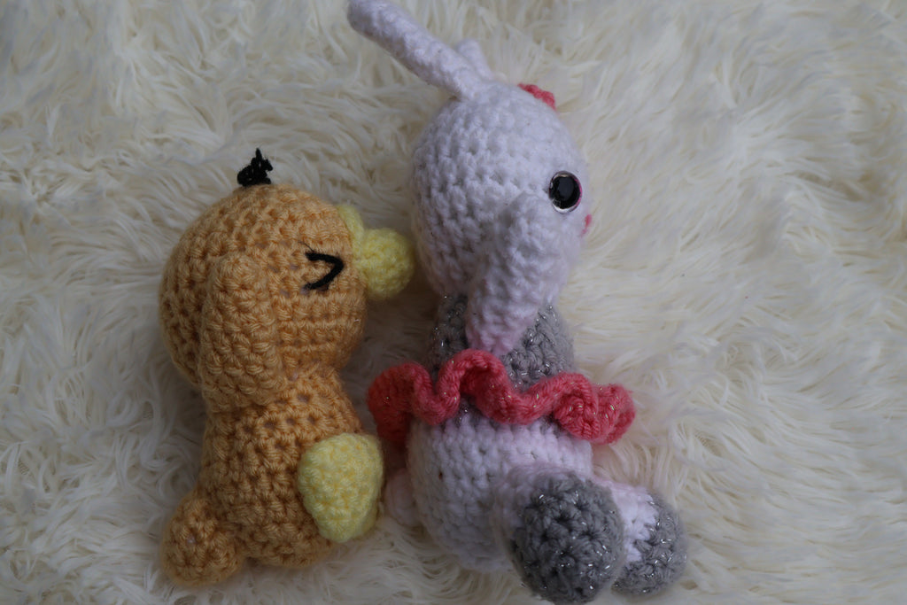 Bunny & Chick Crouchette Stuffed Animals