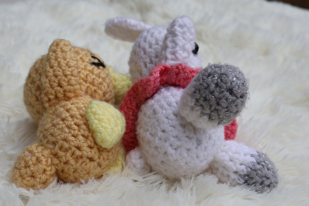 Bunny & Chick Crouchette Stuffed Animals
