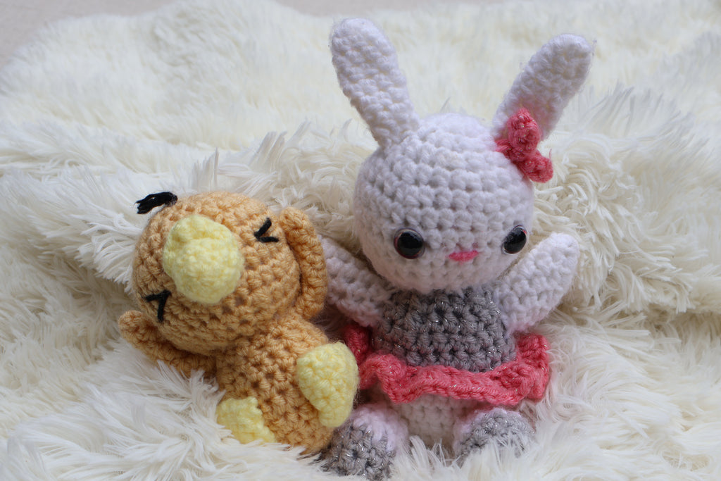 Bunny & Chick Crouchette Stuffed Animals