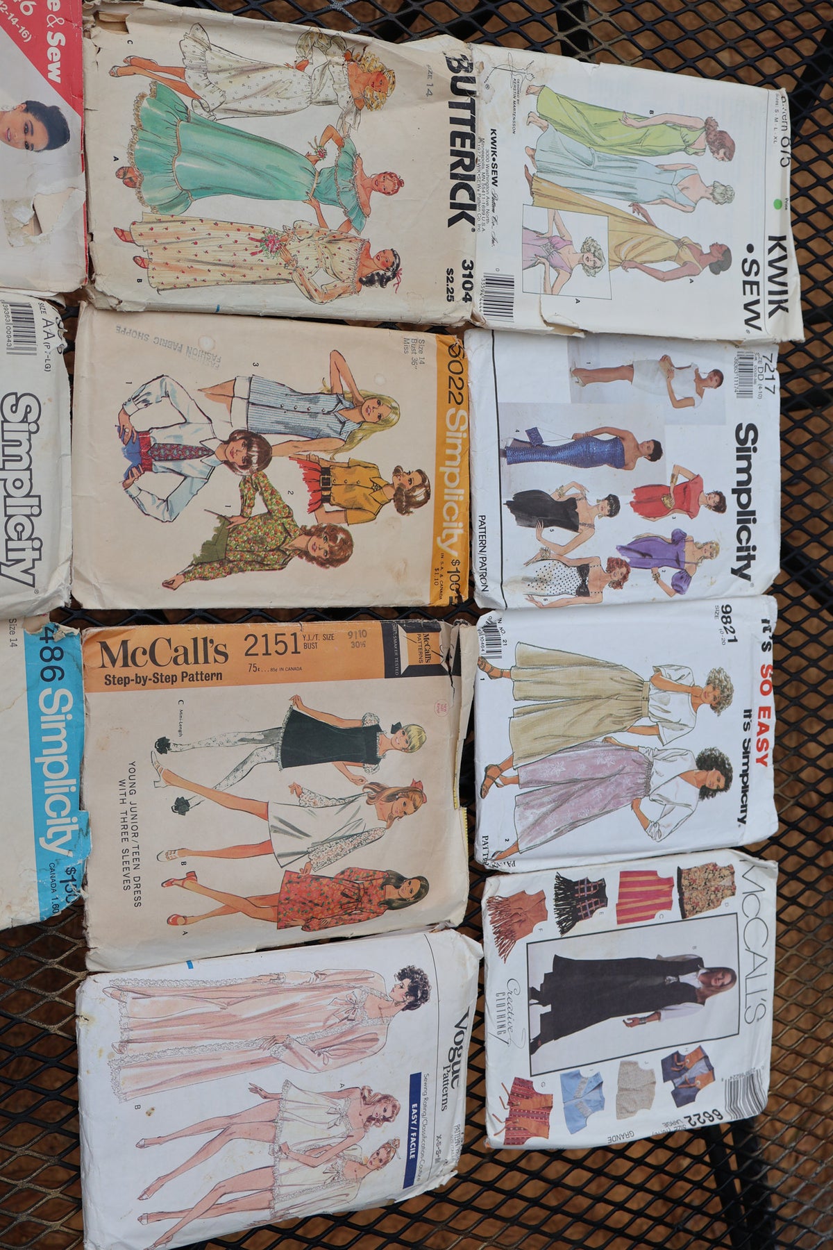 Vintage Sewing Pattern Bundle – 11 Used & Cut Patterns