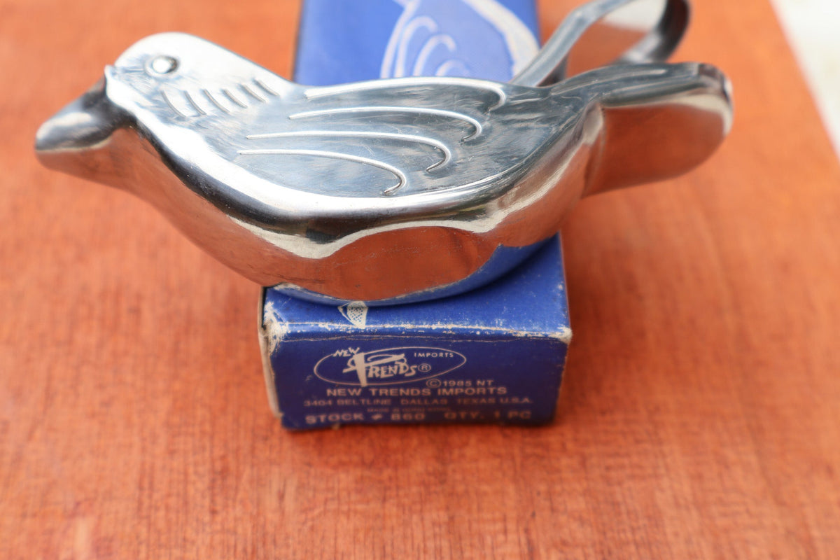 Vintage Bird-Shaped Stainless Steel Fruit Press with Original Box – 1985