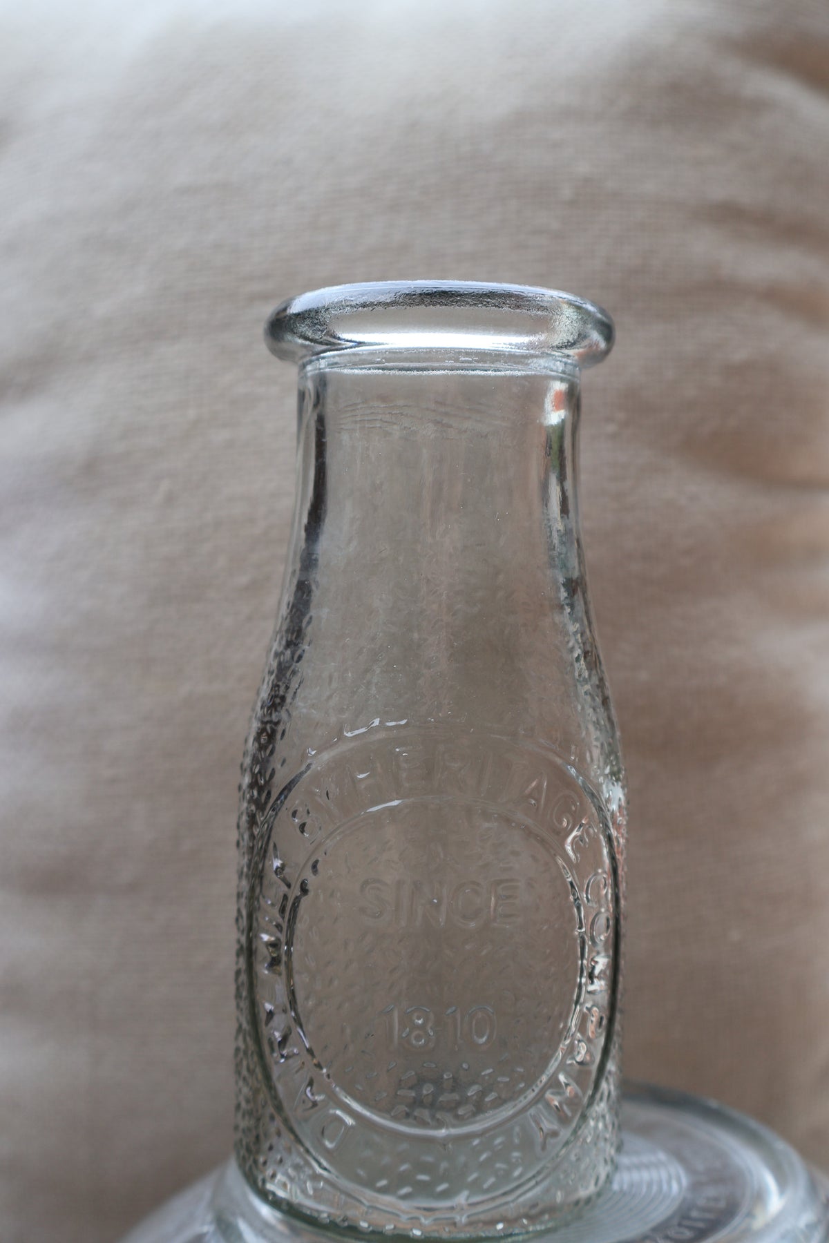 Embossed Glass Milk Bottle – Dairy Milk by Heritage Company
