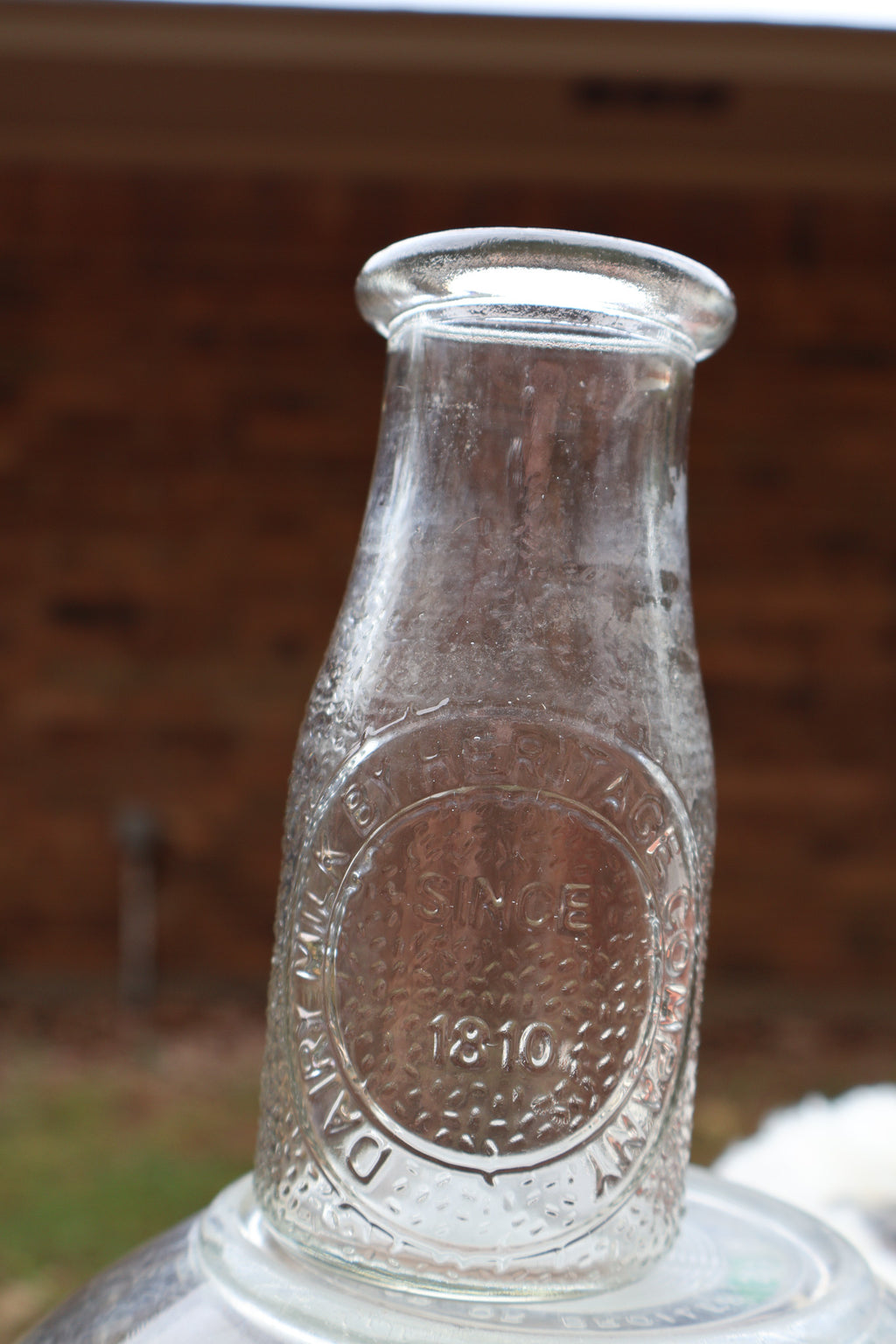 Embossed Glass Milk Bottle – Dairy Milk by Heritage Company