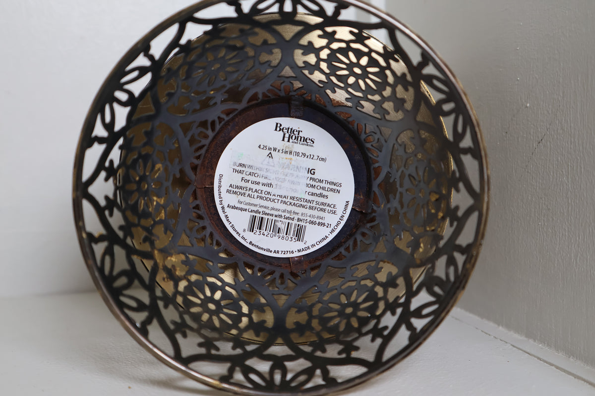 Better Homes & Gardens Ornate Perforated Metal Candle Holder