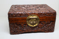 Hand-Carved Wooden Jewelry Box