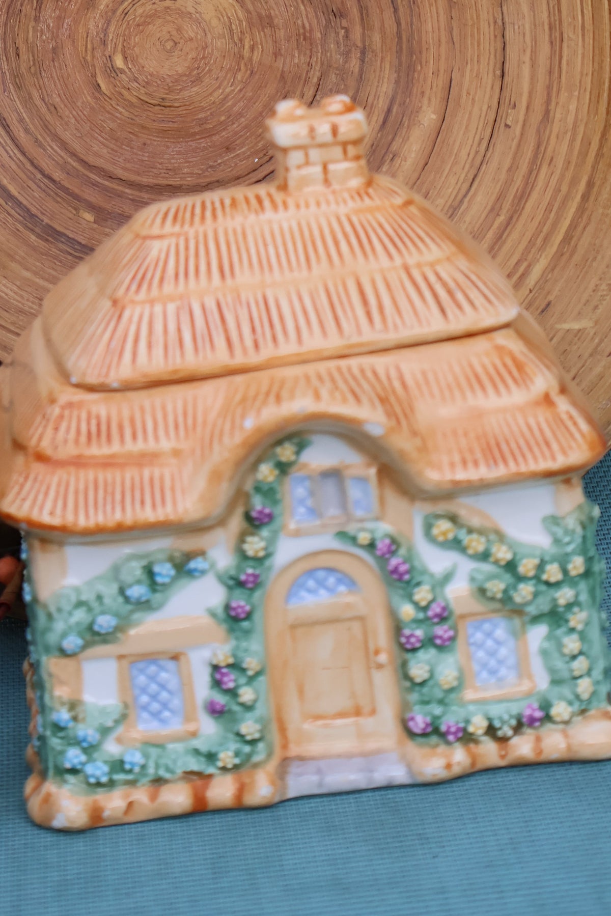 Vintage Teleflora Ceramic Cottage Jar by Violet L. Schwenig