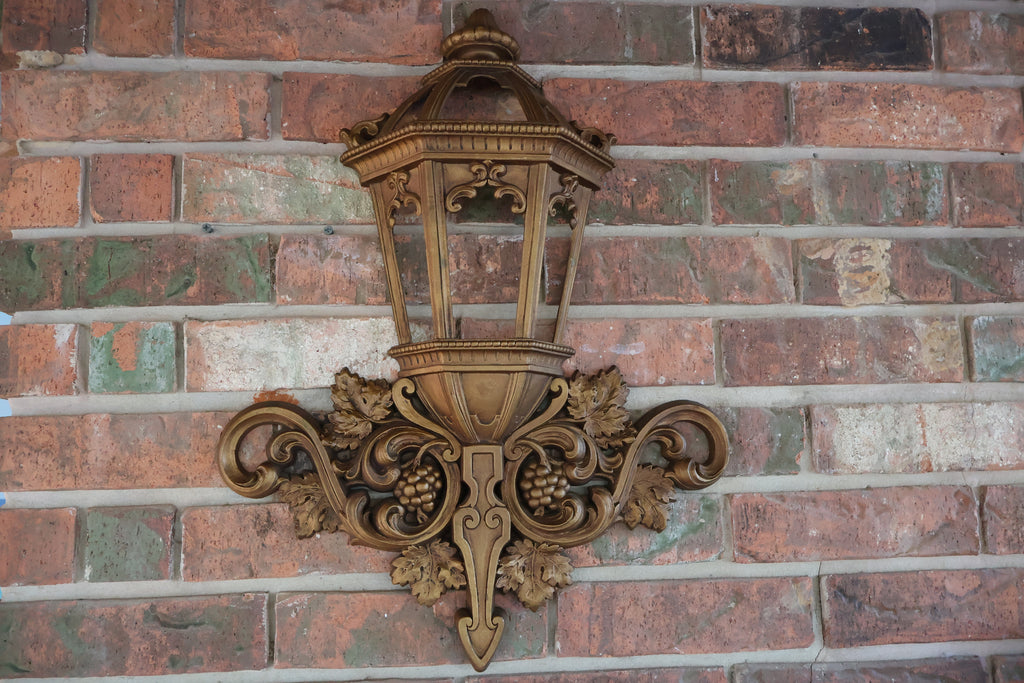 Vintage Homco Hollywood Regency Gold Lantern Wall Hanging