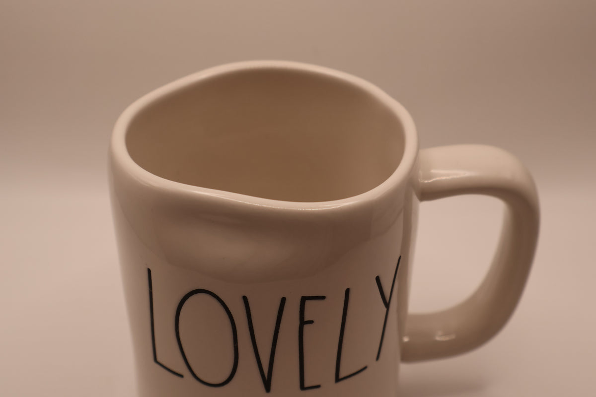 Rae Dunn “Lovely” Coffee Mug – Approximately 18 fl oz