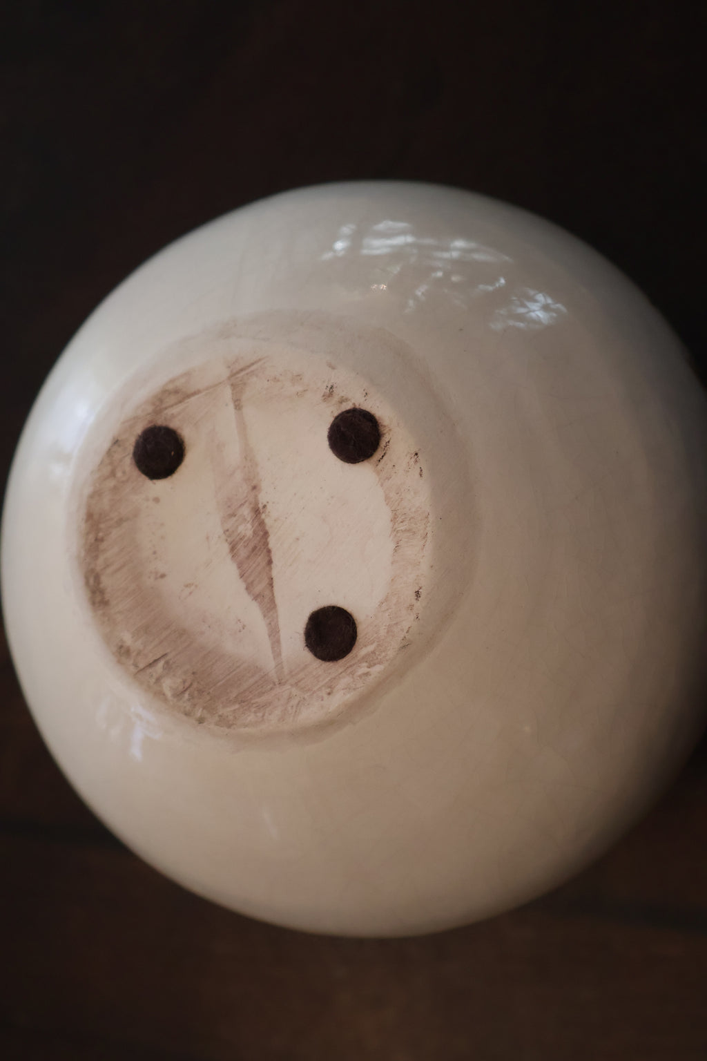 Vintage Crackle-Glazed Butterfly Vase – 7" Tall